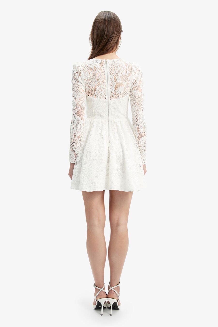 ELLIE LACE CORSET DRESS in colour IVORY