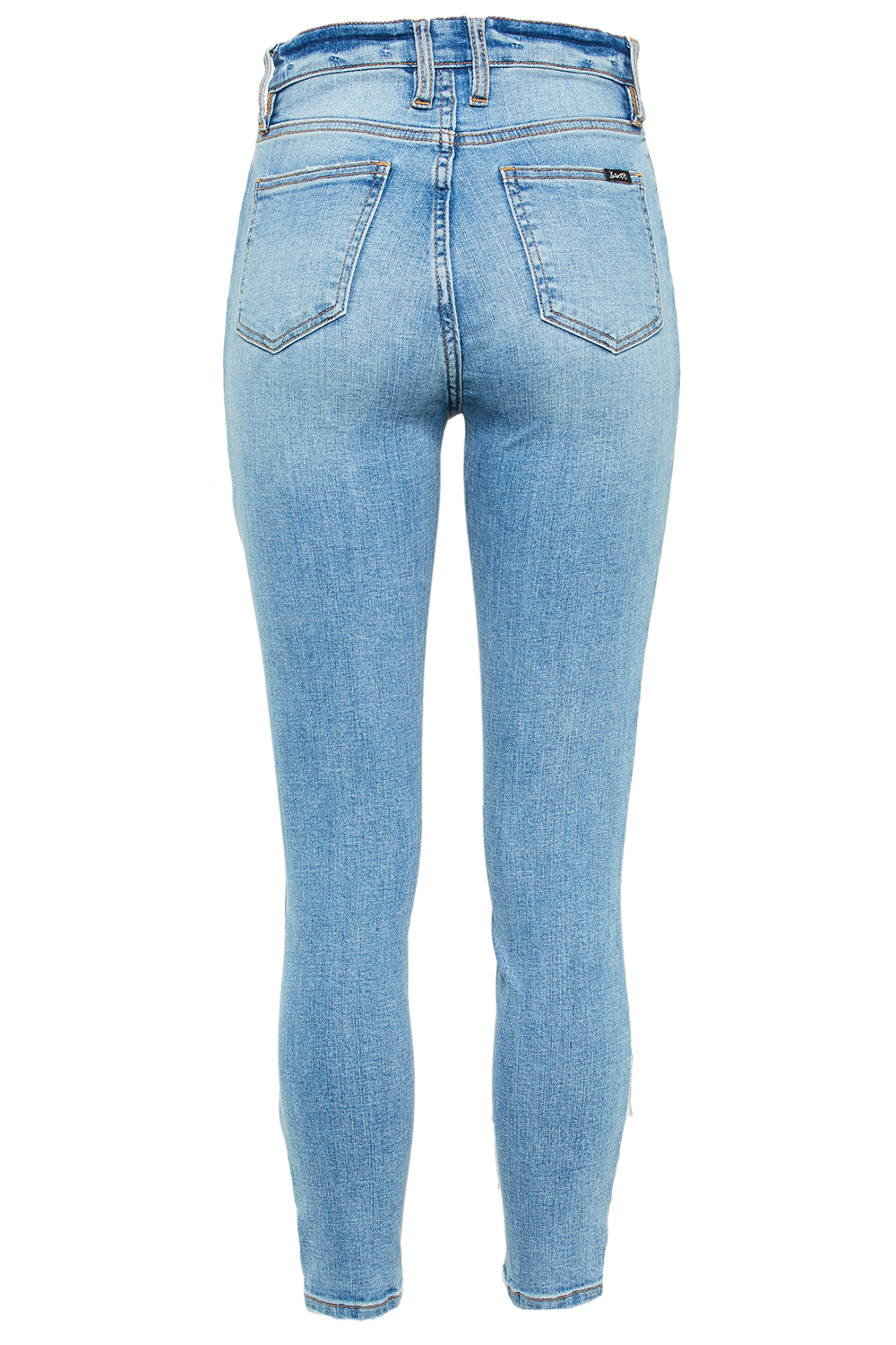 KHLOE HI CROP JEAN in colour NIGHTSHADOW BLUE