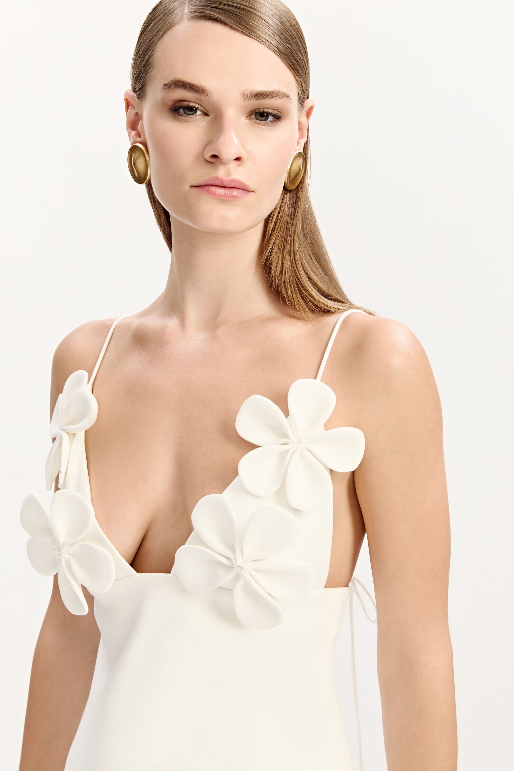 【海外限定】GinaBacconi ドレス☆Harmony Floral Print White D Harmony Floral Print Dress – Gina Bacconi