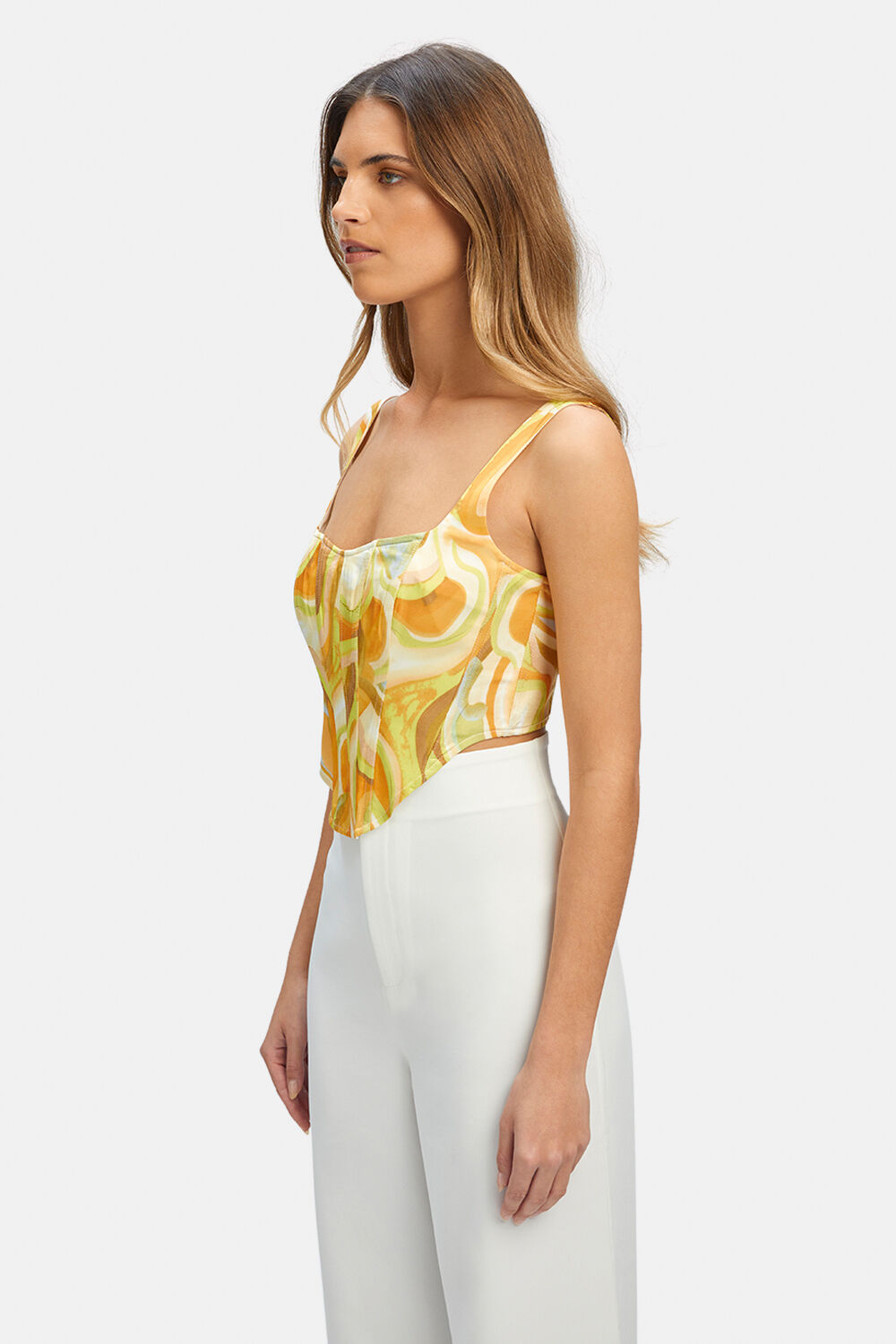 TIANI CORSET BUSTIER in colour SPECTRA YELLOW