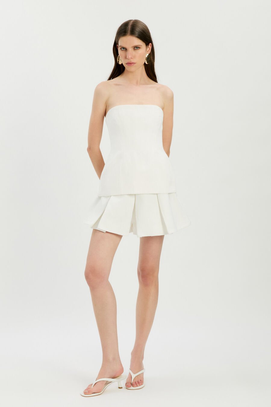 Helenia Linen Strapless Top