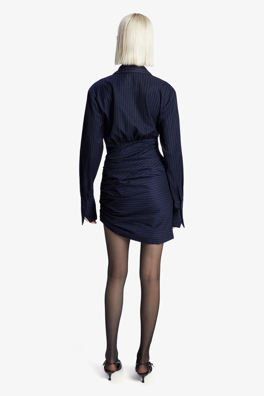 VIERA STRIPED SHIRT DRESS in colour Navy Stripe