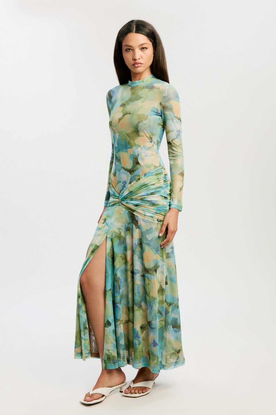 Lea Floral Mesh Dress