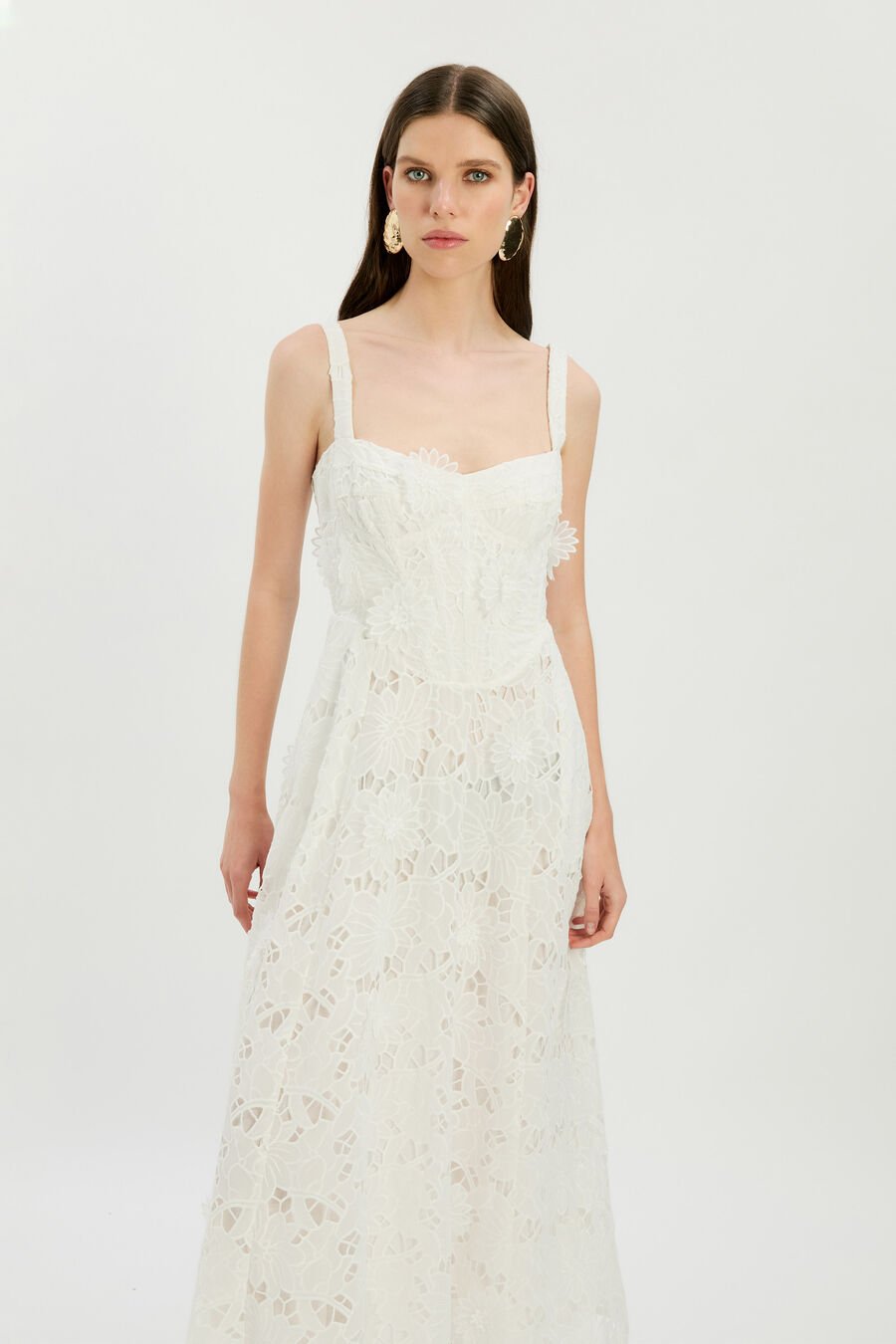 Adaline Broderie Midi Dress