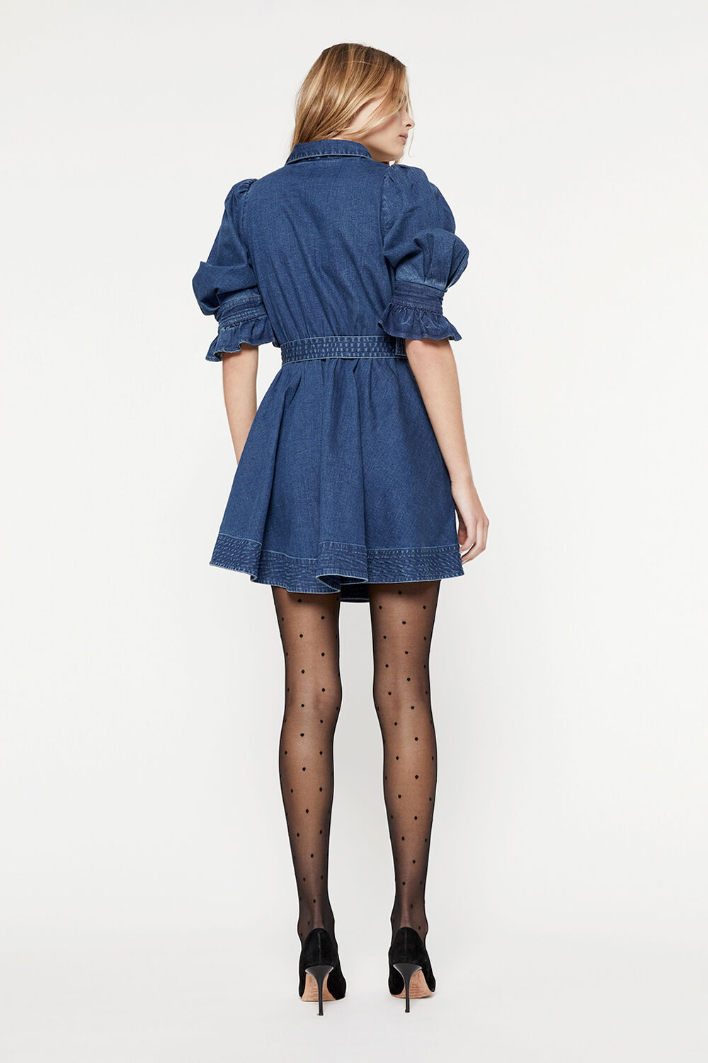 Warehouse belted deals denim dress