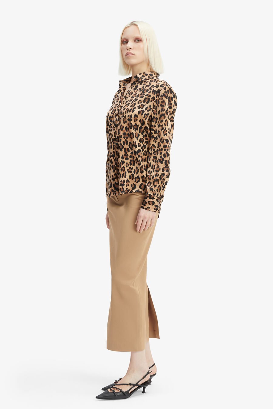 CLASSIC COLLAR PRINTED SHIRT in colour LEOPARD