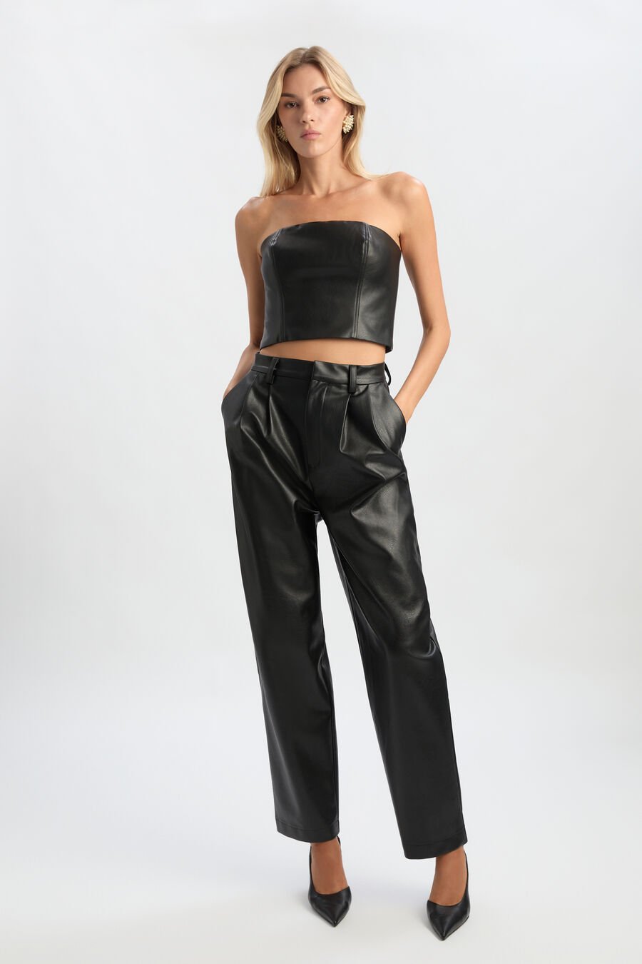 Kelsa Vegan Leather Pant