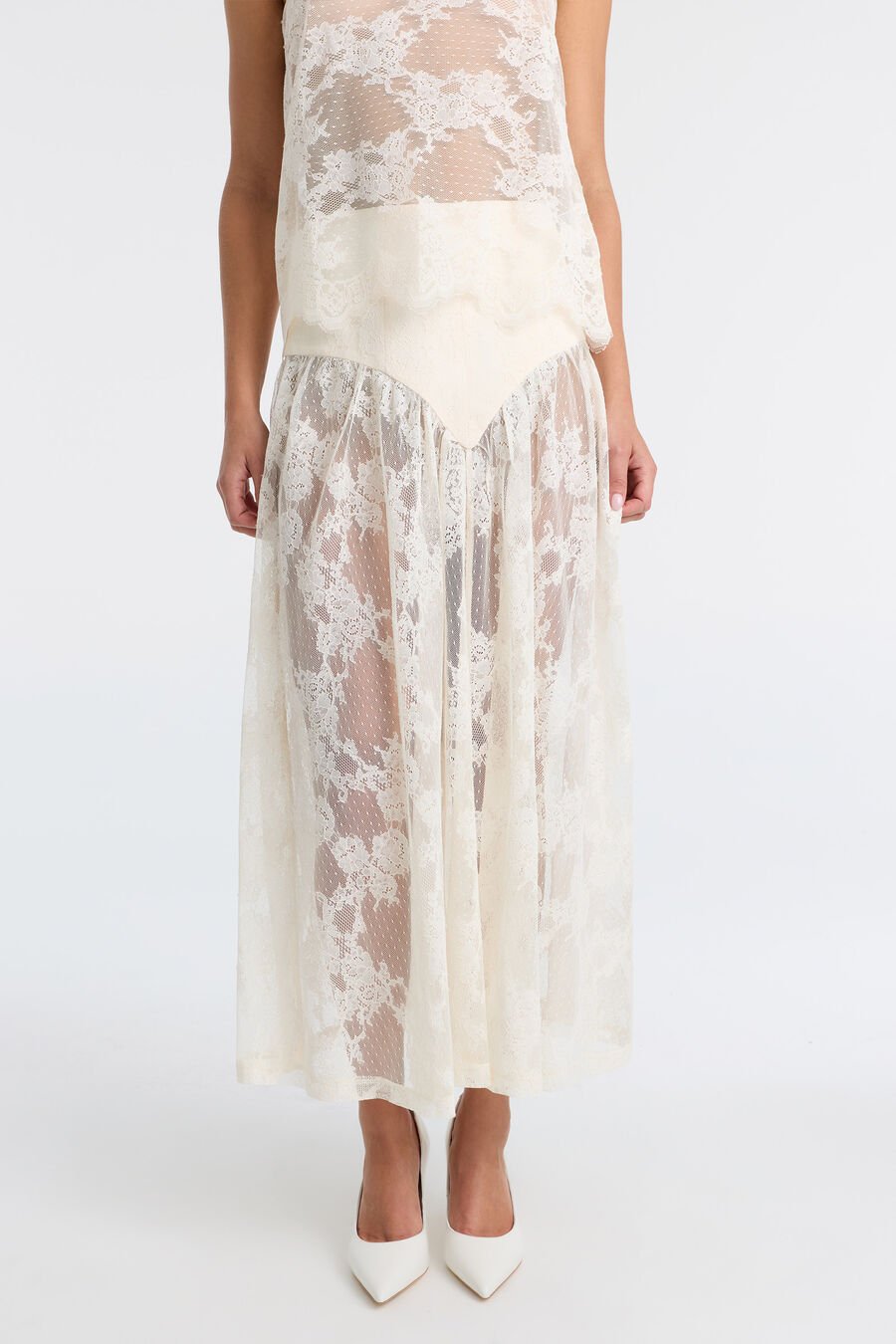 Hildie High Waisted Midi Skirt