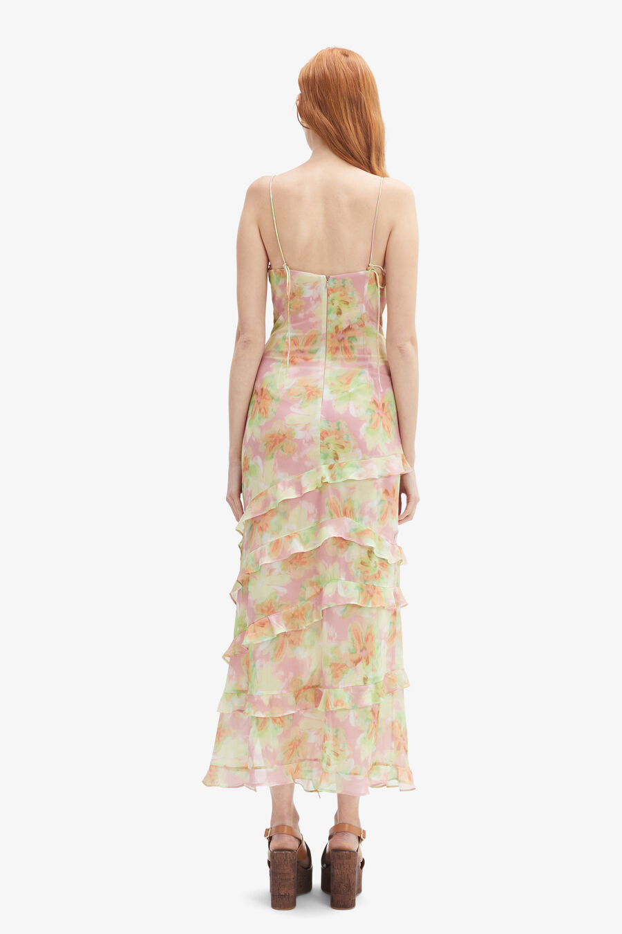 CANTARA PRINTED MAXI DRESS in colour PINK FLORA