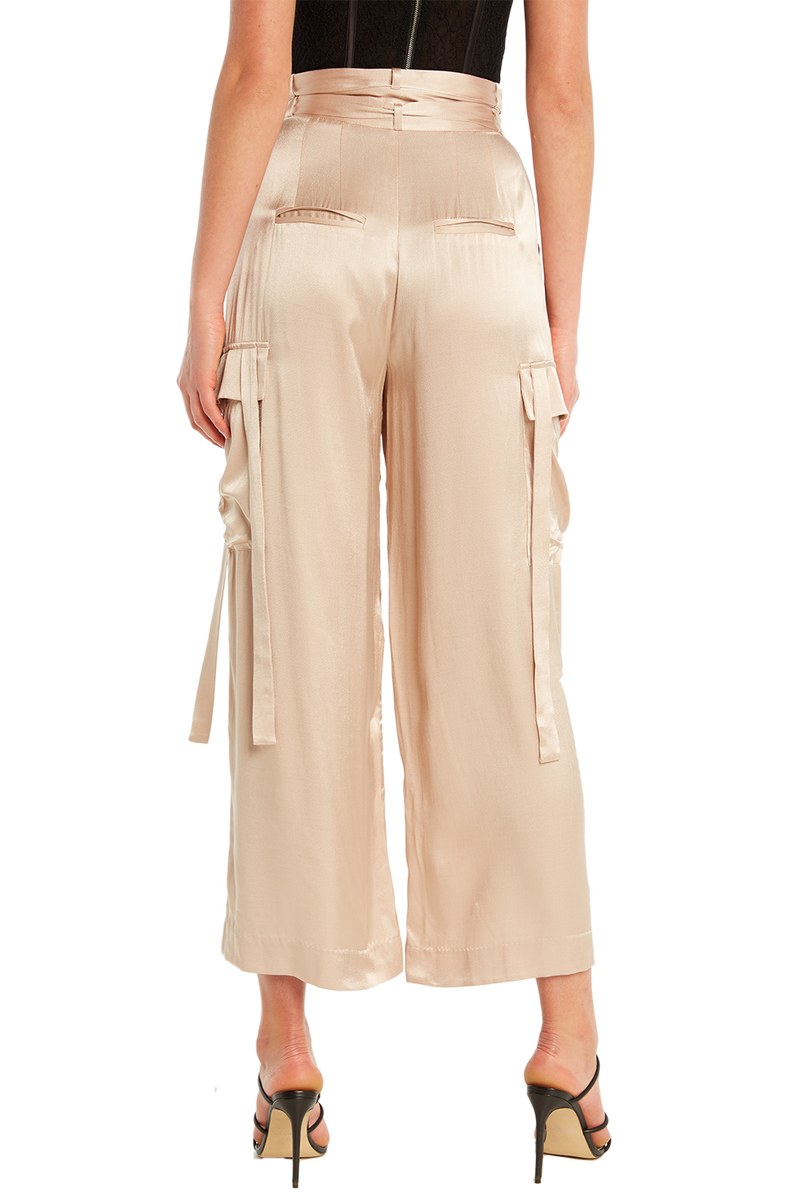 SATIN CARGO PANT