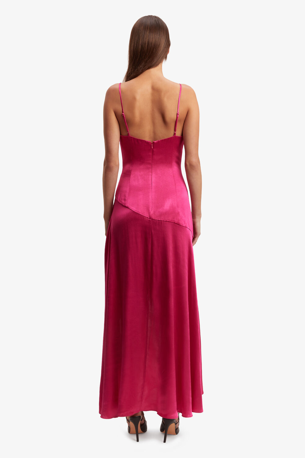 SORELLA MIDI DRESS in colour MAGENTA