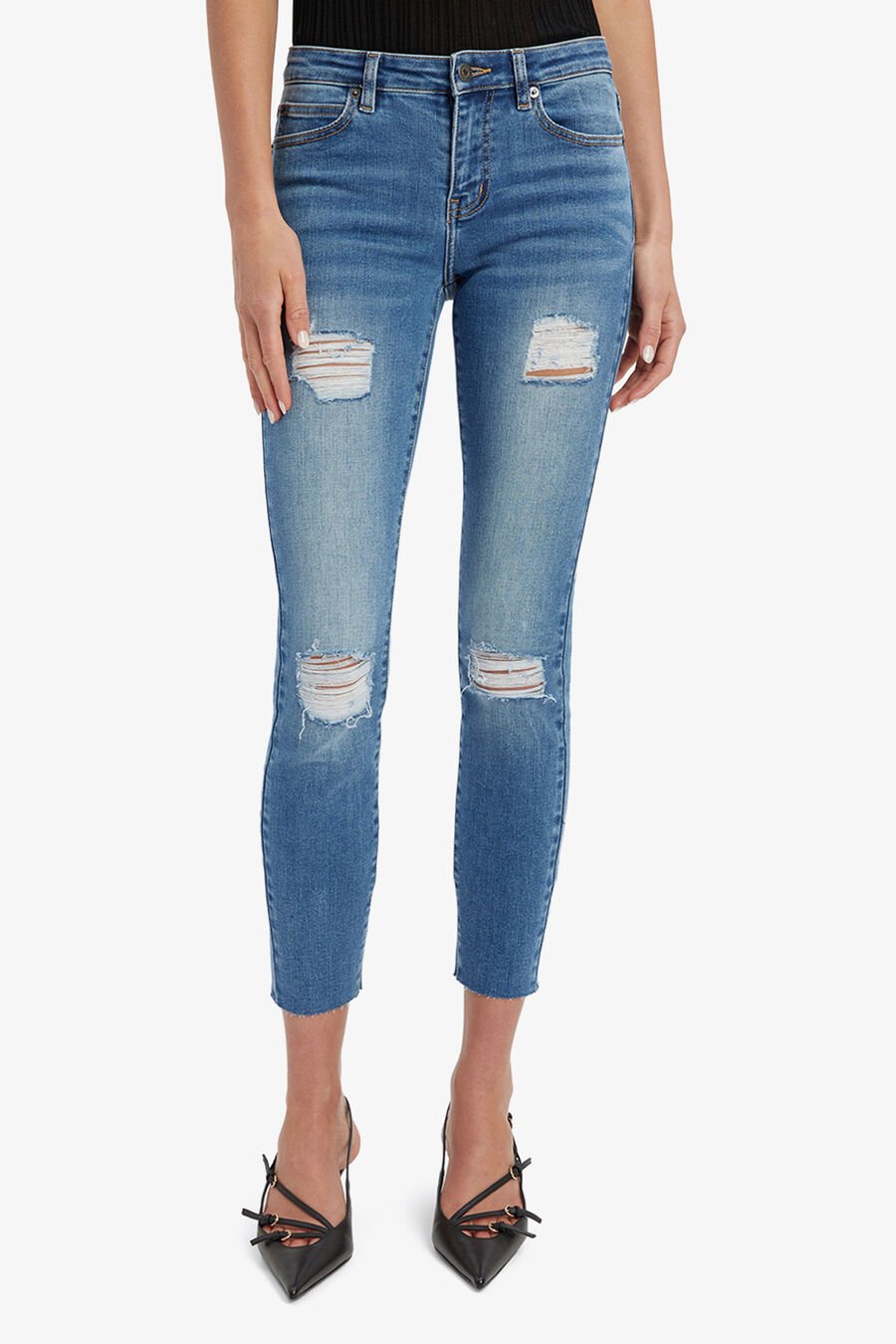 KATE TRASHED HIPSTER JEANS in colour Dark Vintage