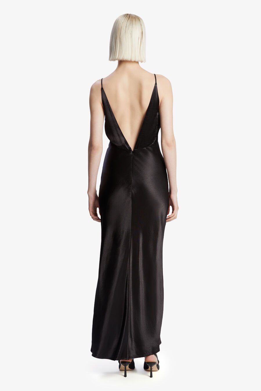 CAPRI SLIP DRESS in colour BLACK