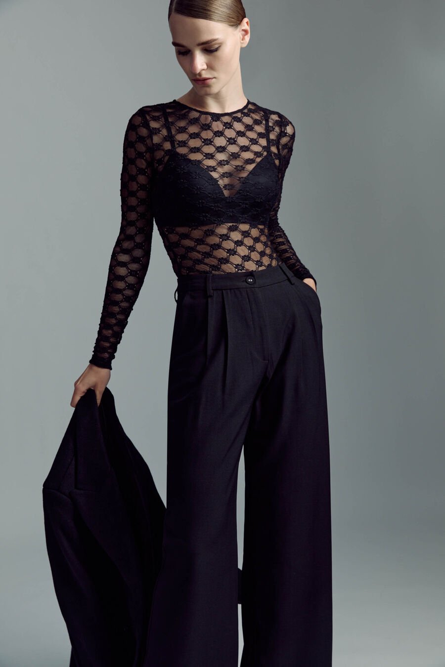 Adoni Sheer Long Sleeve Top