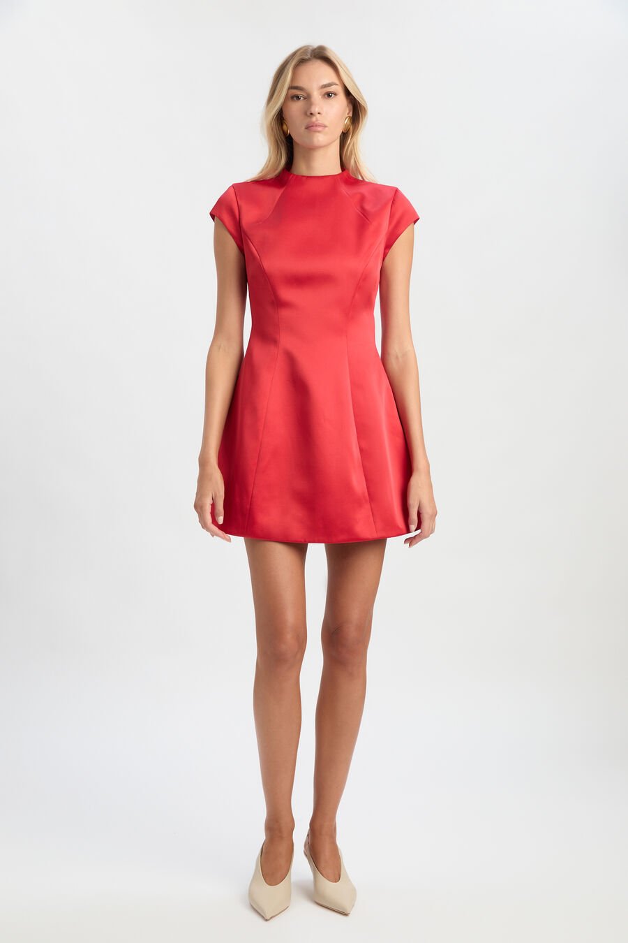 Delphi Hourglass Satin Dress