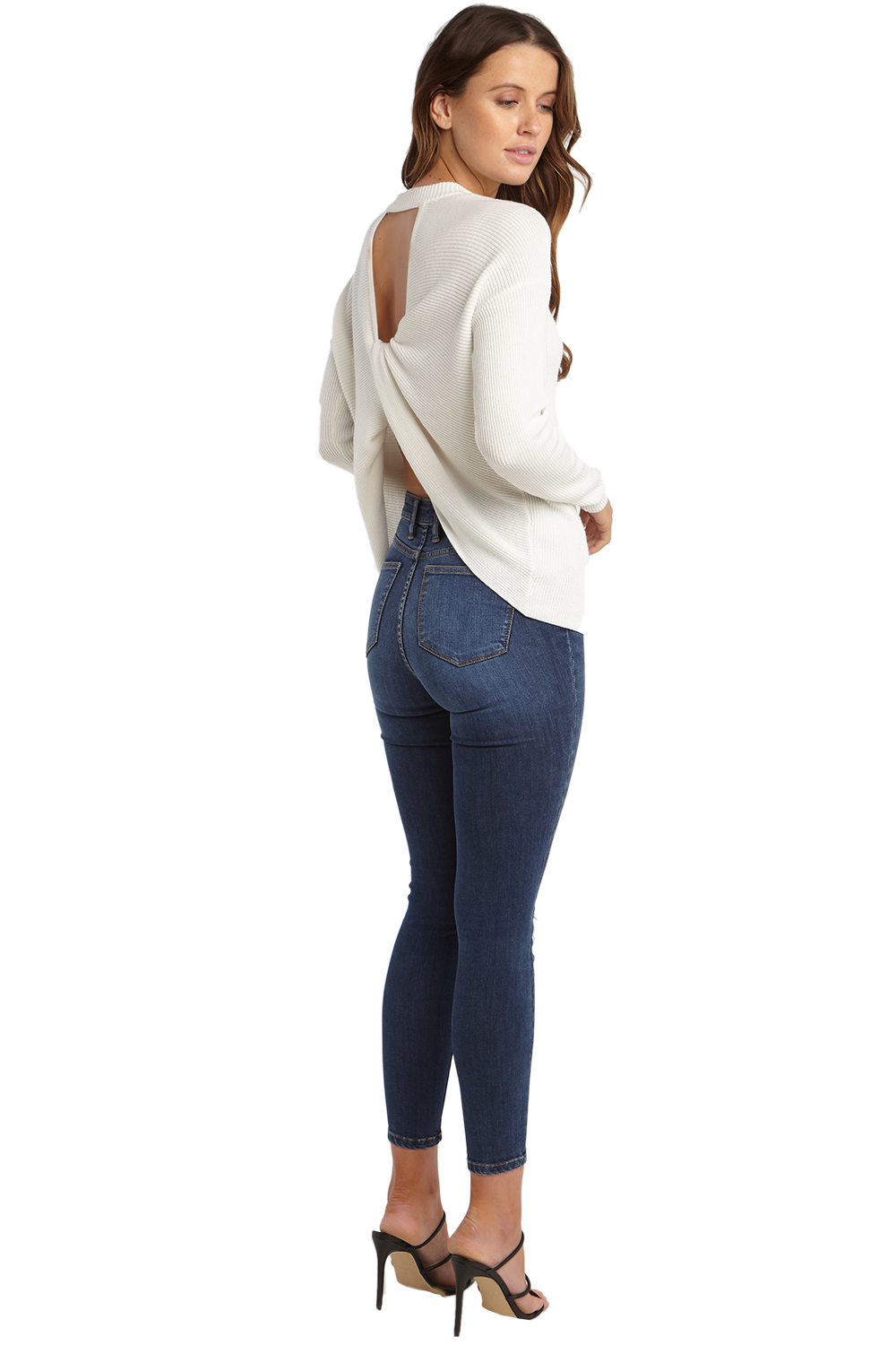 Bardot knot back sweater outlet