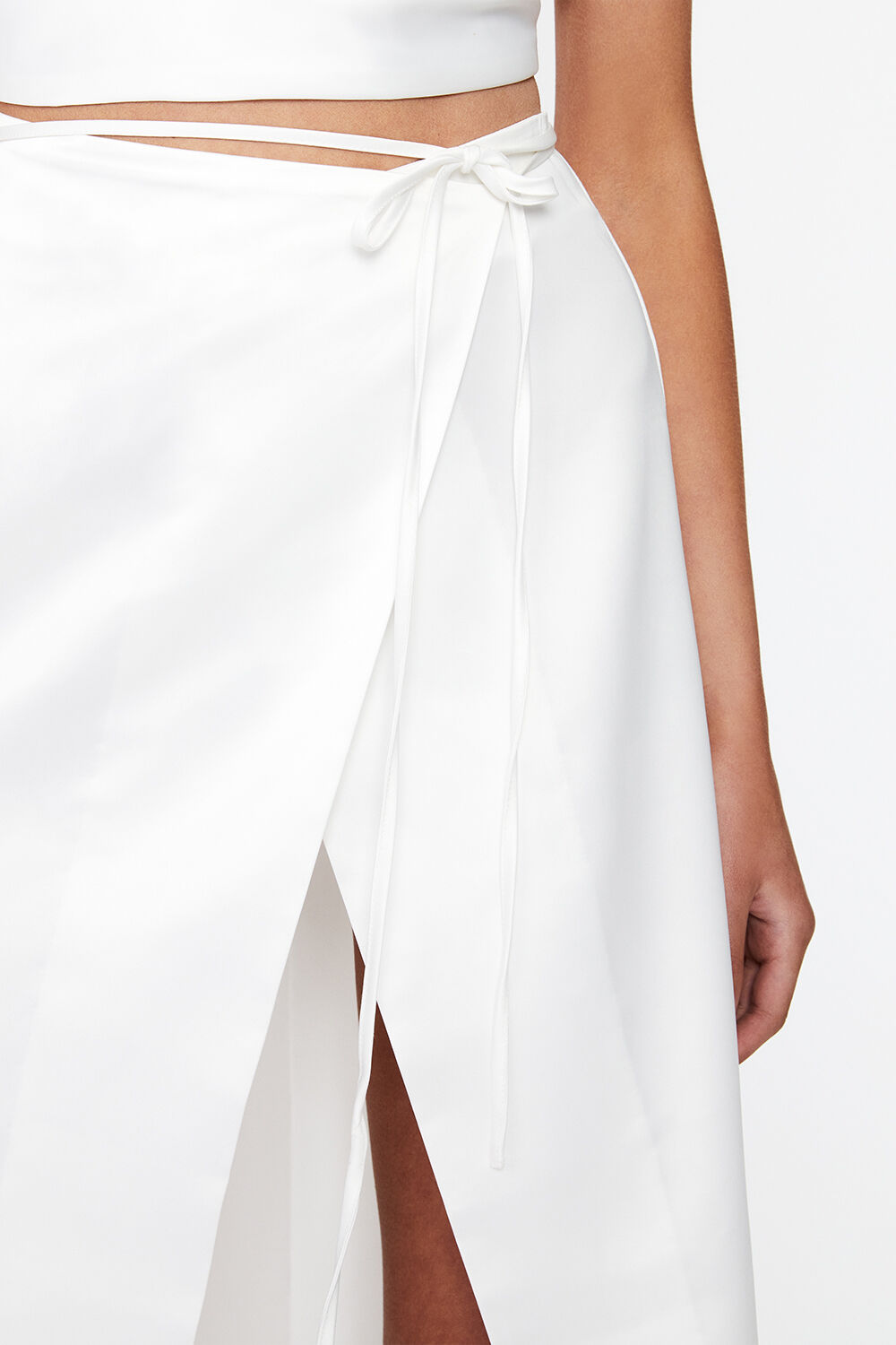 White wrap hot sale skirt midi