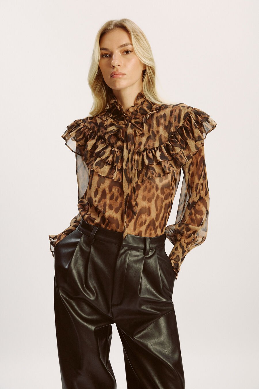 Fiorella Leopard Blouse