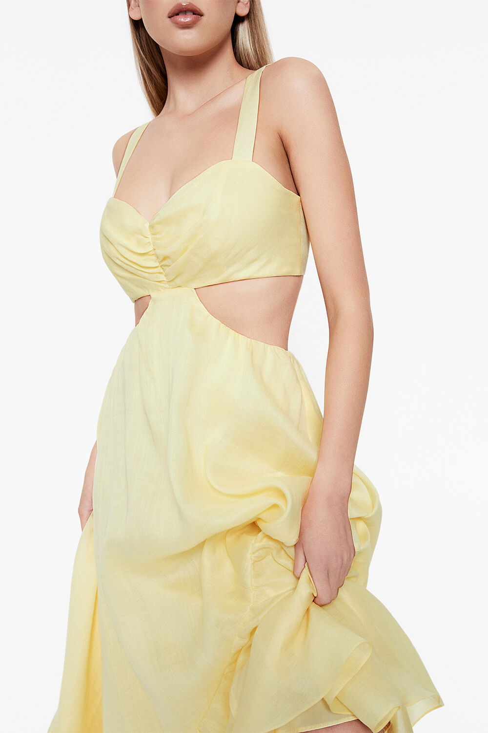 MIRABELLA MIDI DRESS in colour BUTTERCUP