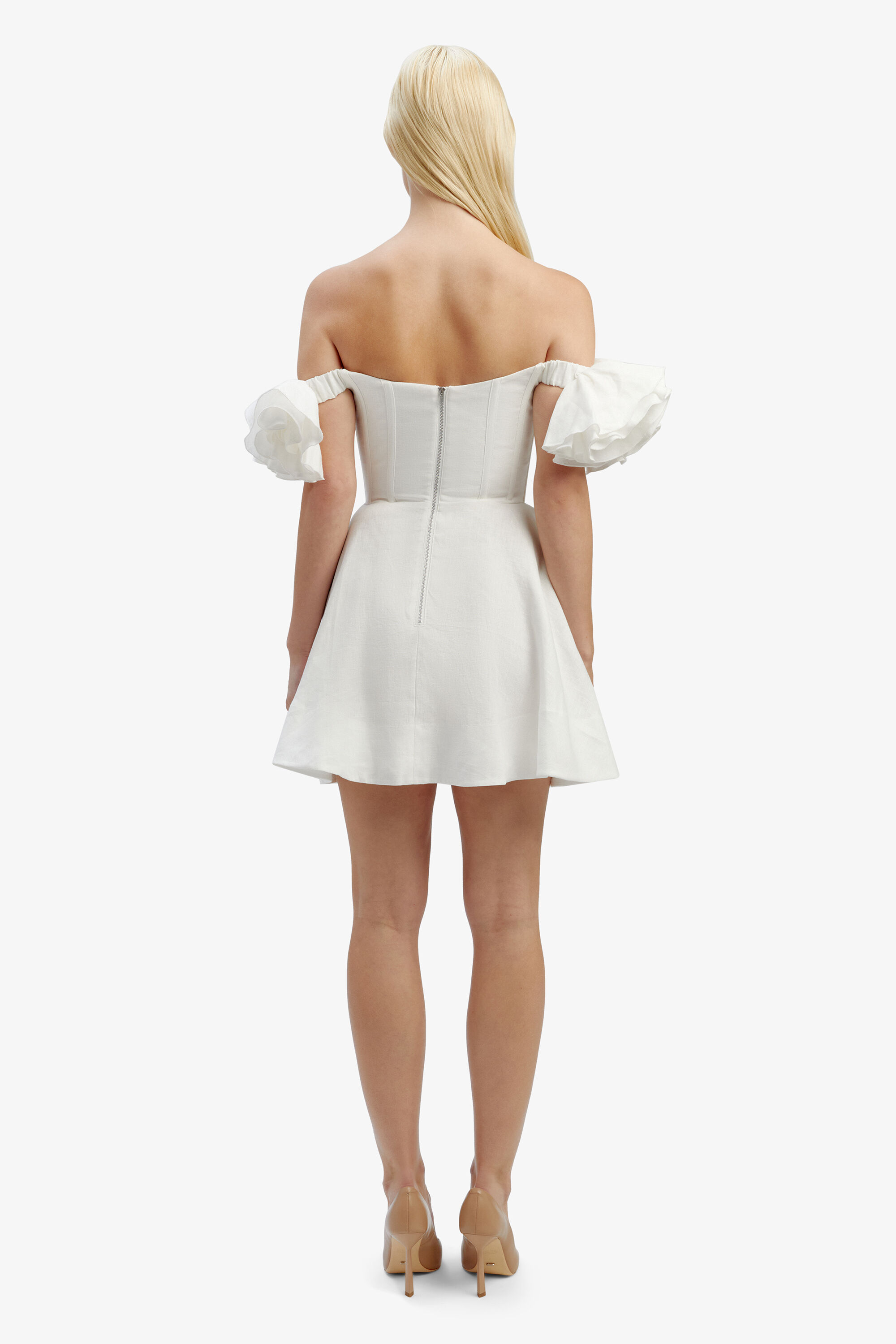 Sigma Mini Dress In Orchid White Bardot