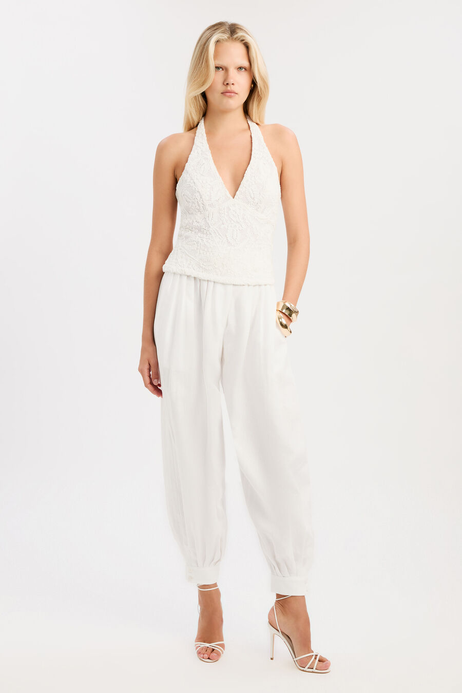 Paola Crochet Lace Halter Top