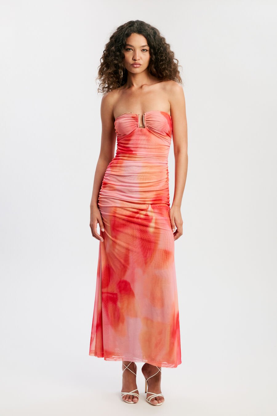 Stephanie Printed Mesh Dress