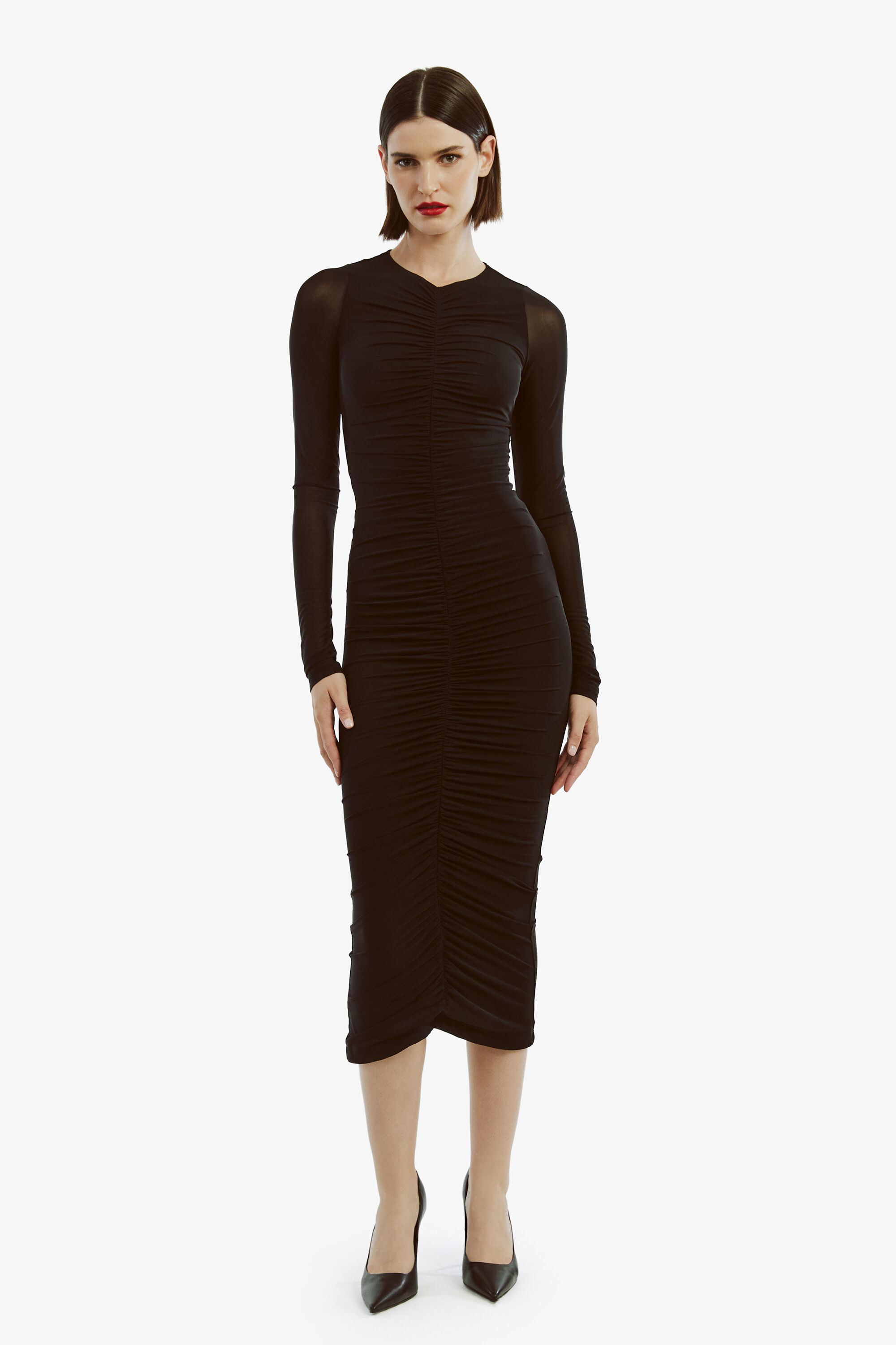 ANDRESD  ブラック　シアー ASTR the Label Andrina Shirred Maxi Sundress | Nordstromrack