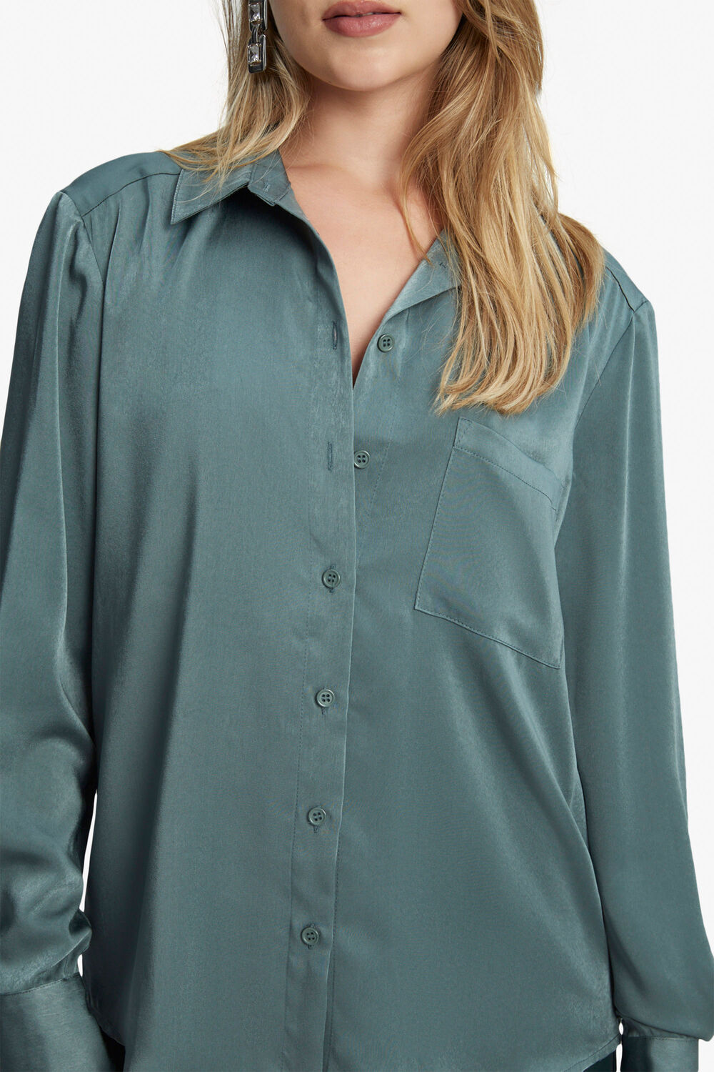 CLASSIC COLLAR SHIRT in colour SEAGRASS