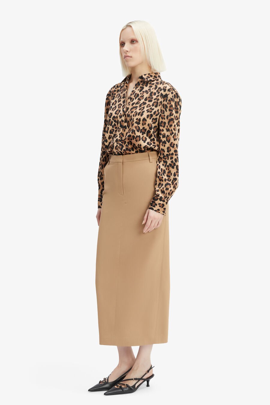ZIA MAXI SKIRT in colour CAMEL