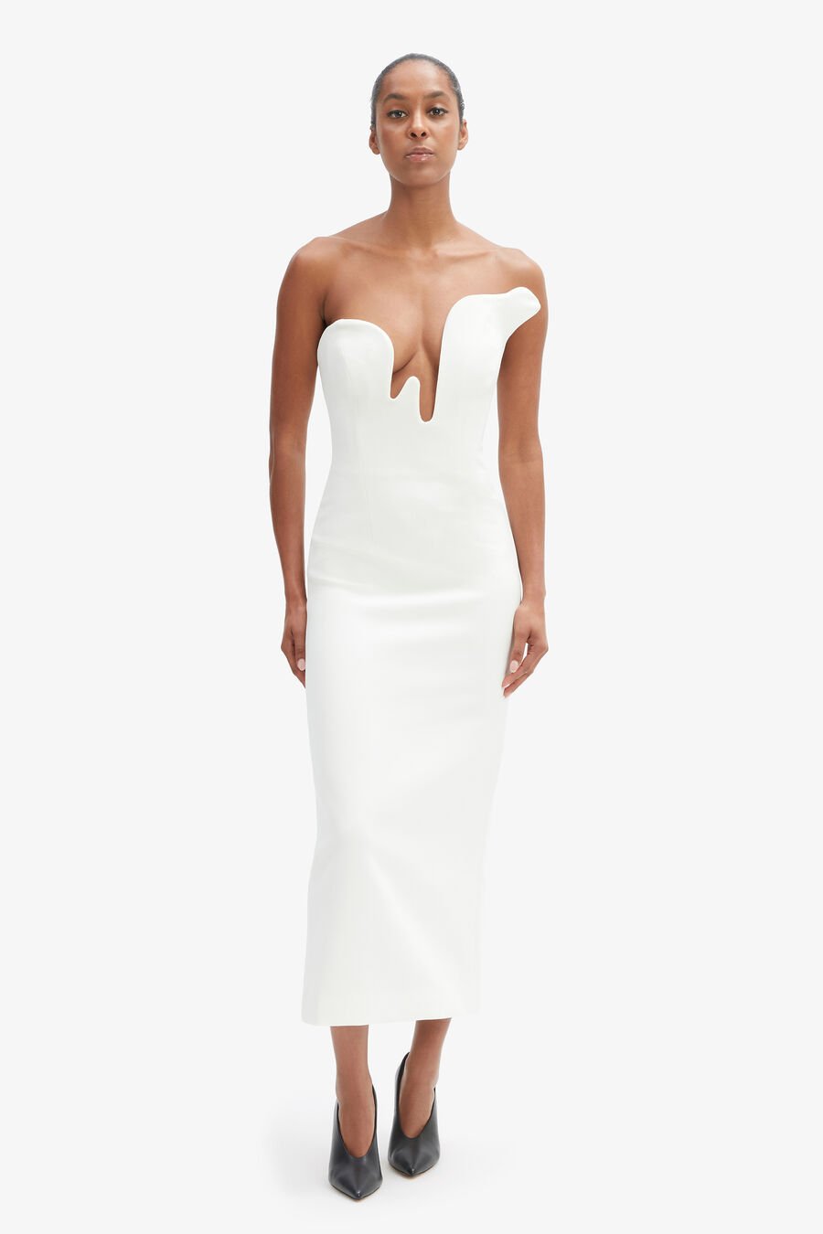 ROSALYN MIDI DRESS in colour Orchid White