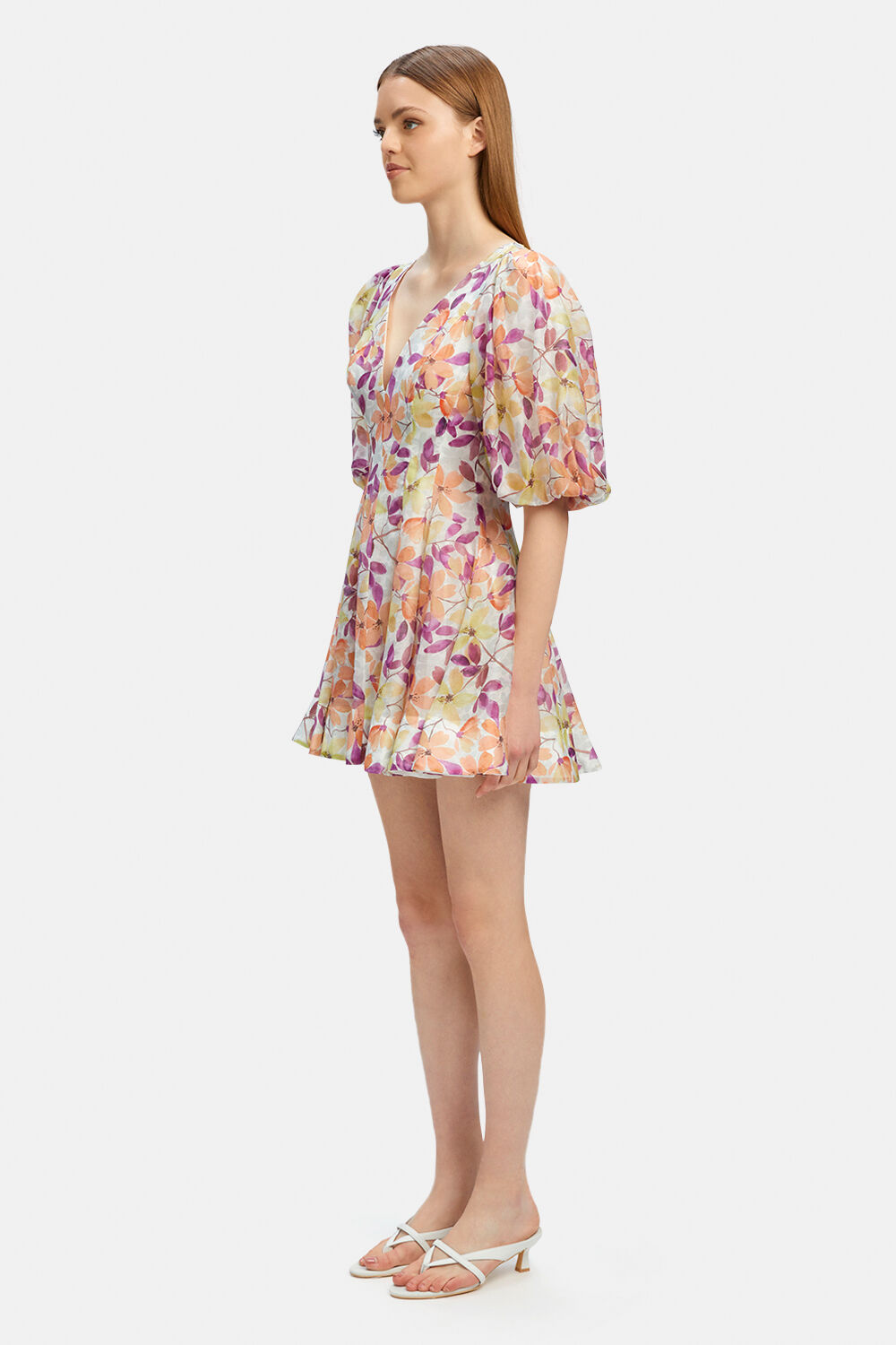 FLEUR MINI DRESS in colour JET BLACK