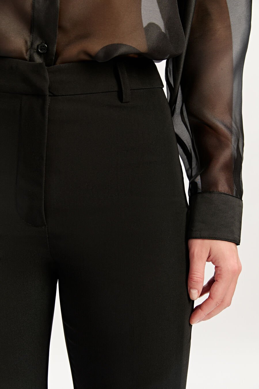 HALIFAX SLIM FLARE PANT in colour BLACK