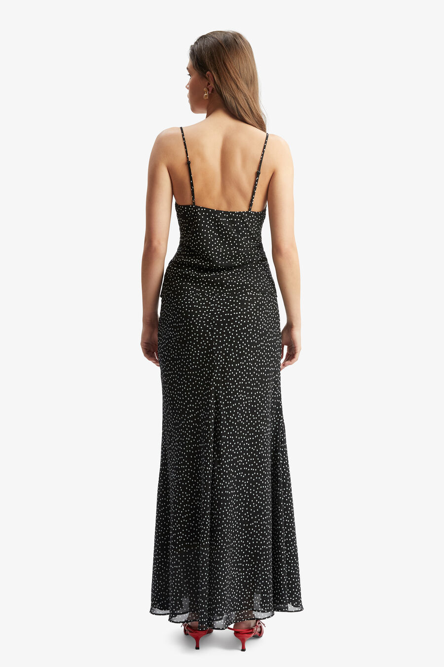 MONROE MAXI SKIRT in colour BLACK SPOT