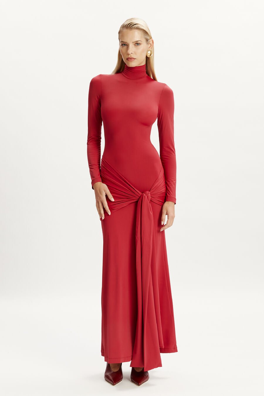 Alix Maxi Tie Front Dress