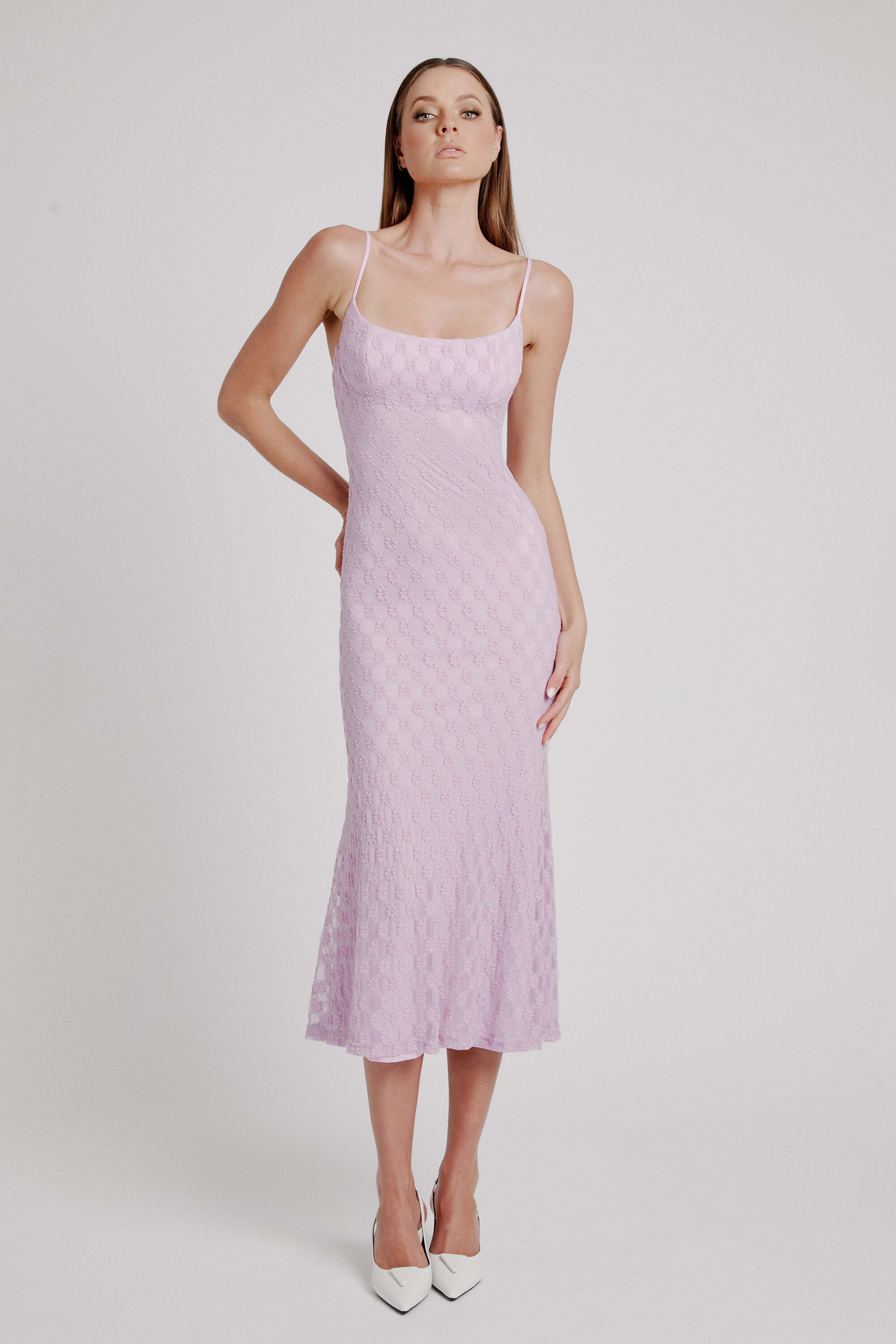 Bardot lilac dress clearance