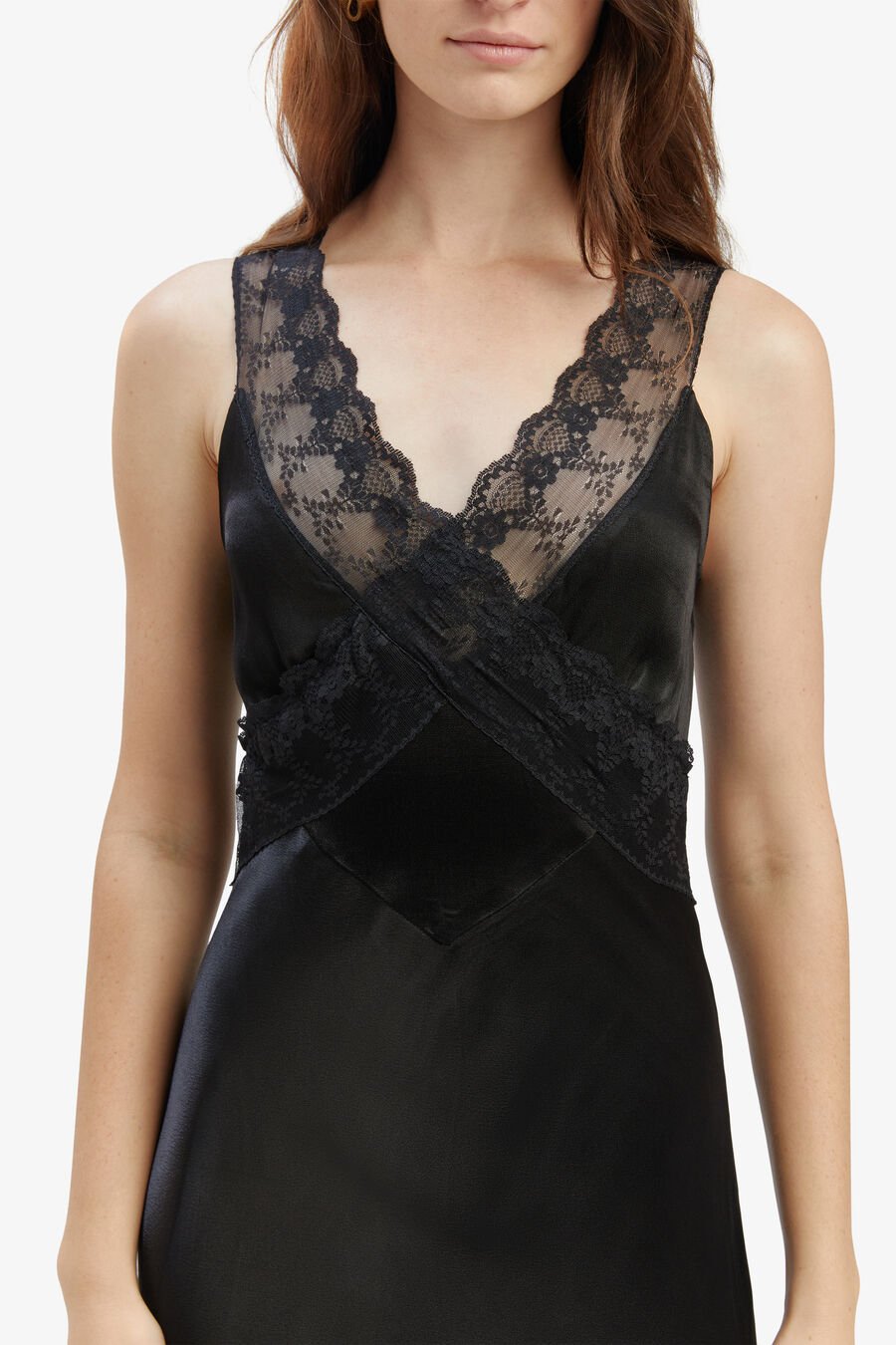 MENDEZ SLIP DRESS in colour BLACK