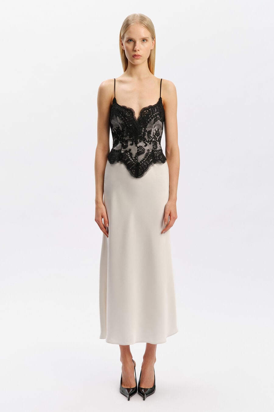 Ravinia Lace Bodice Midi Dress
