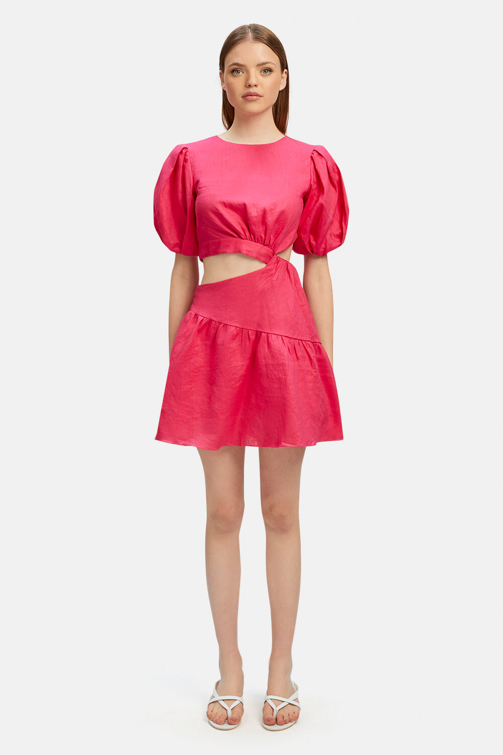 Bardot linen dress cheap