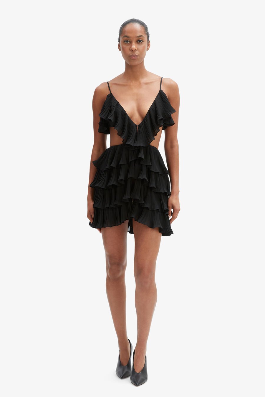 Ilara Pleated Cut Out Dress