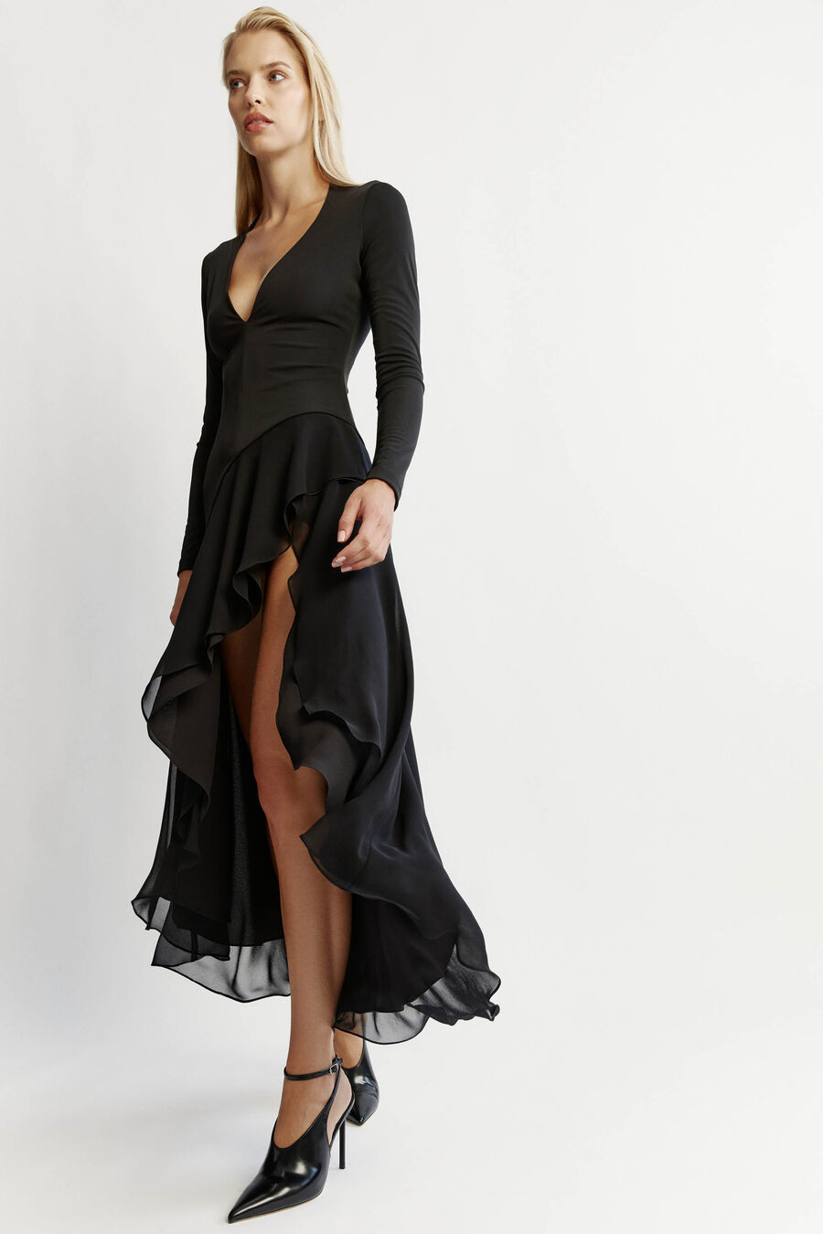 Carmine High Low Dress In Black | Bardot Carmine High Low Dress In Black | Bardot
