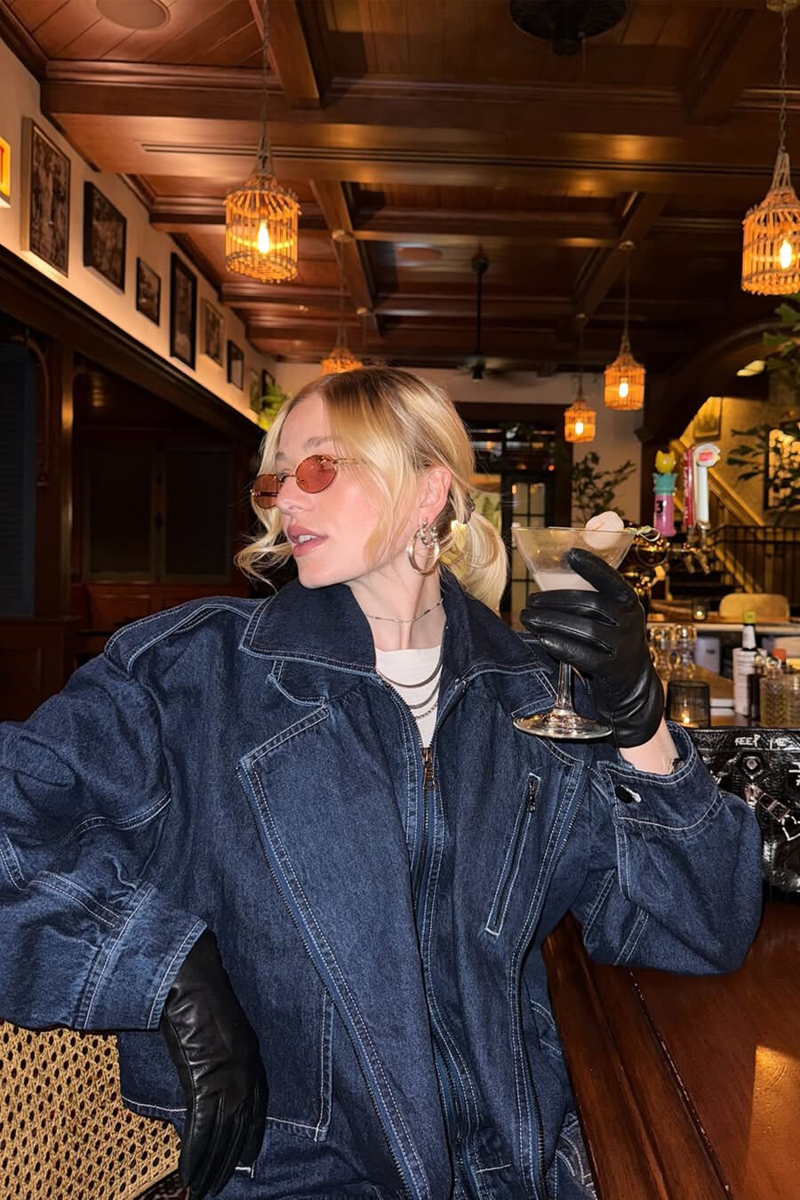 KAVI OVERSIZED DENIM JACKET in colour DARKDENIM