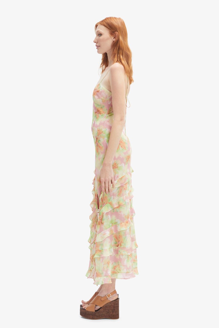 CANTARA PRINTED MAXI DRESS in colour PINK FLORA