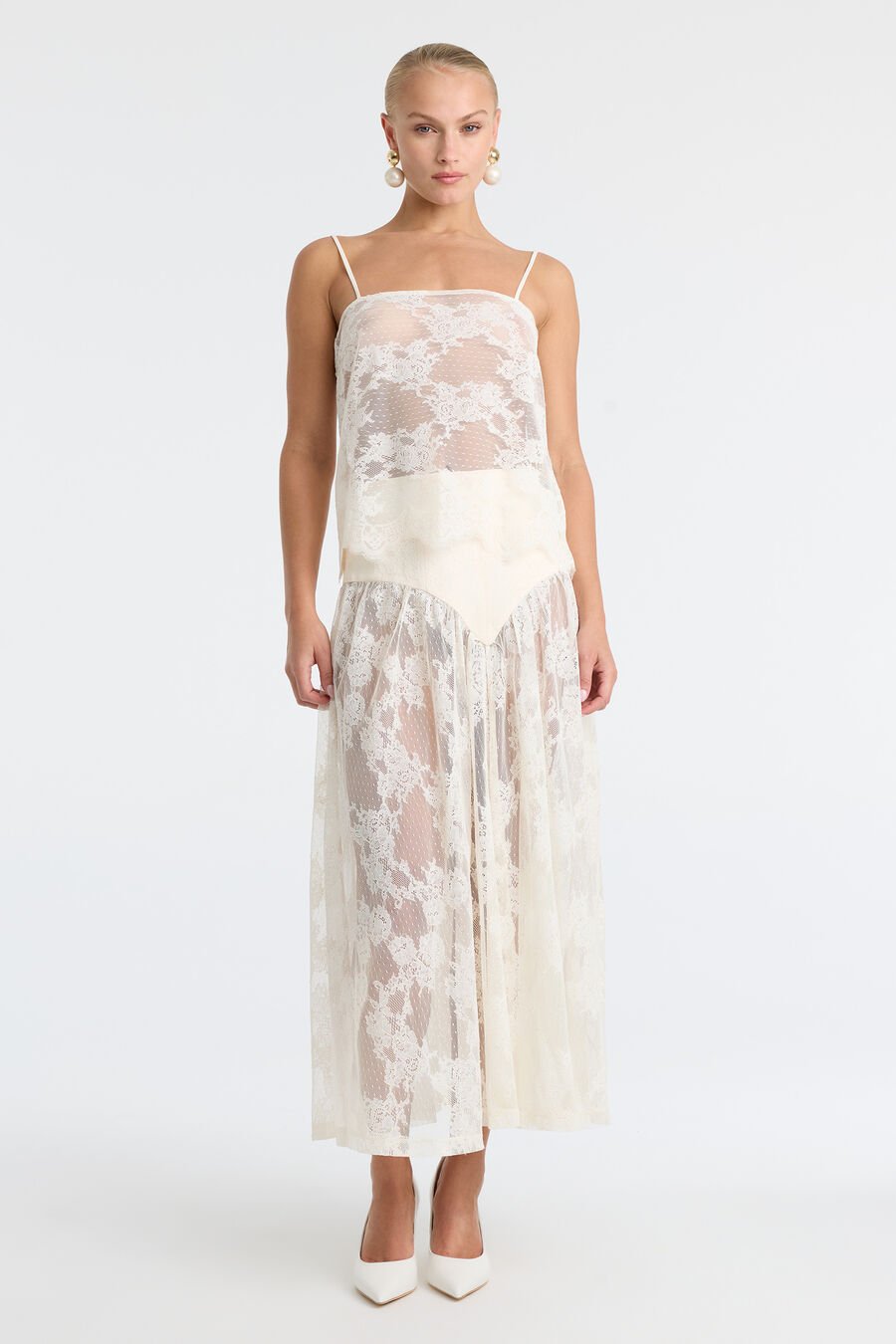 Hildie Sheer Lace Cami