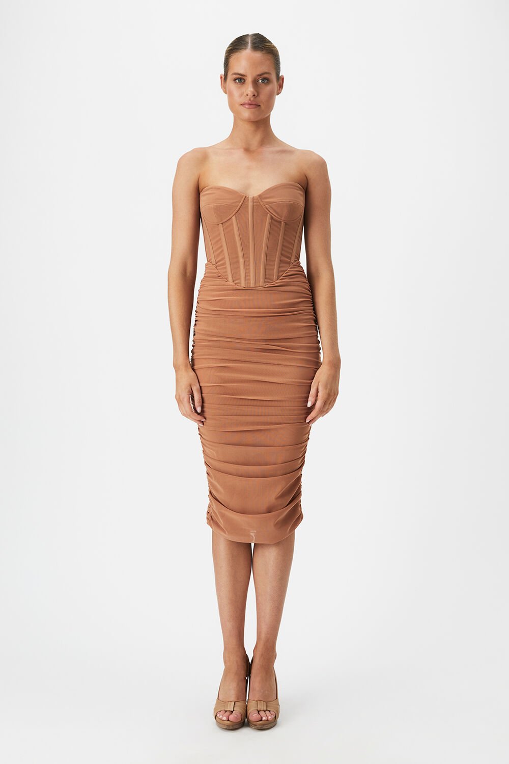 LITHIUM MESH MIDI DRESS