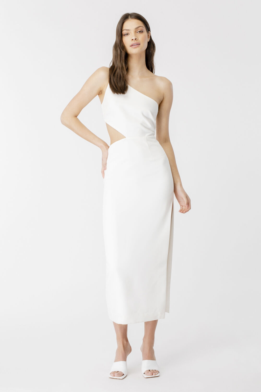 Jenna one shoulder dress shop in grey