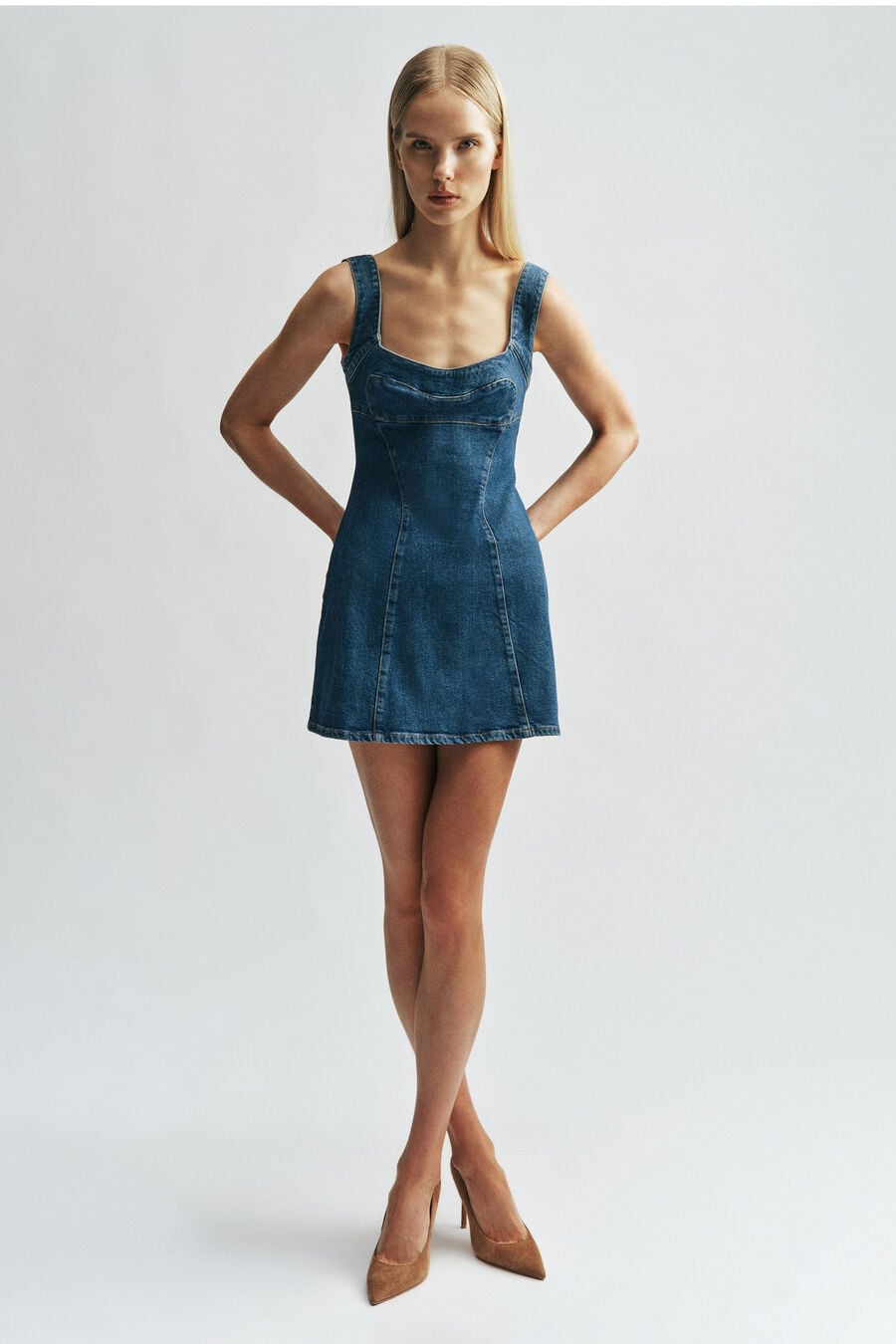 030 Denim Mini Dress