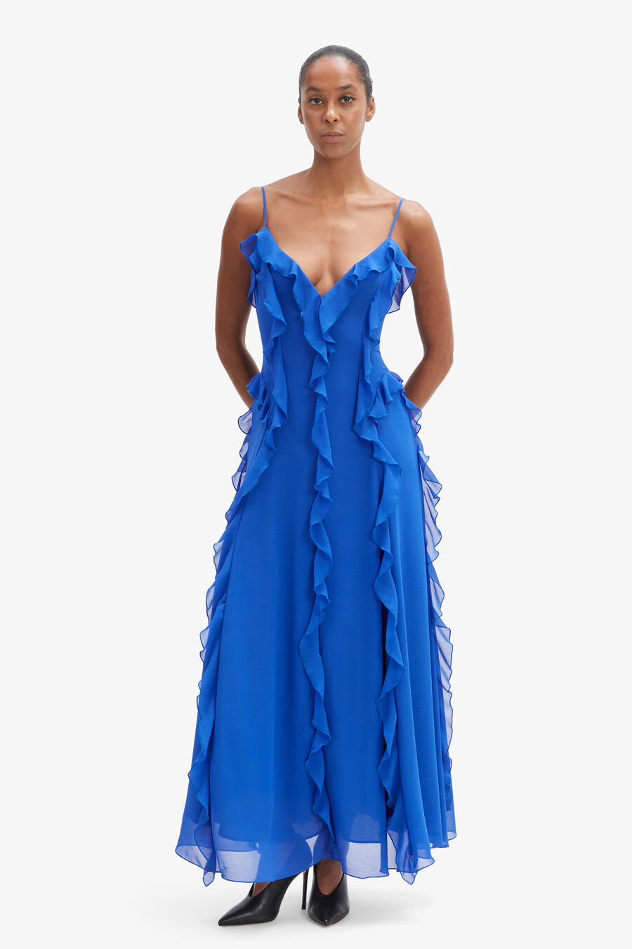 Veris Ruffle Maxi Dress