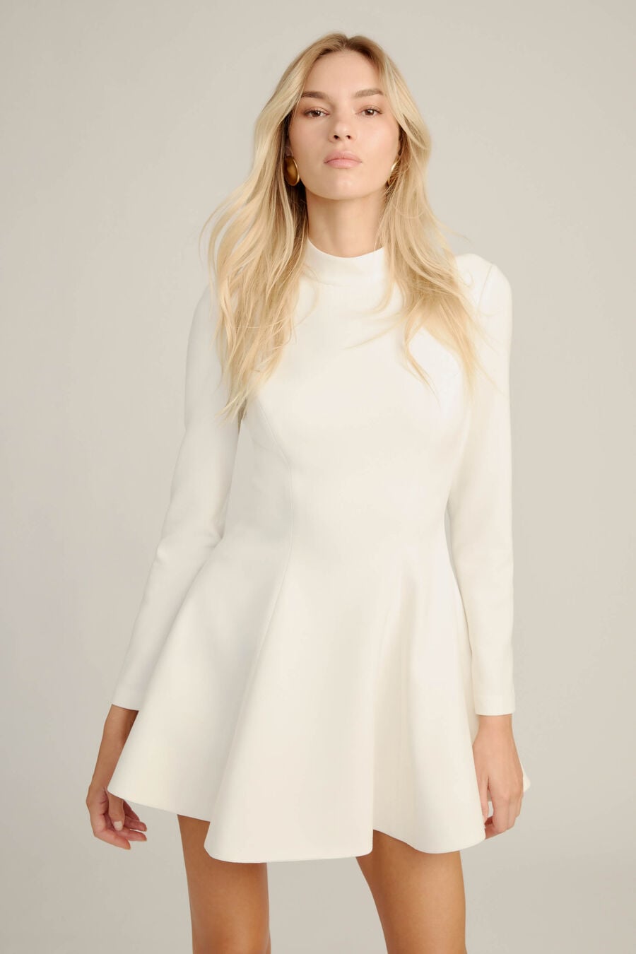 Zephrya Long Sleeve Mini Dress In Orchid White | Bardot Zephrya Long Sleeve Mini Dress In Orchid White | Bardot