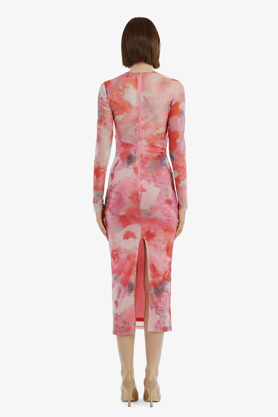 LENA MESH MIDI DRESS in colour WILDFLOWER
