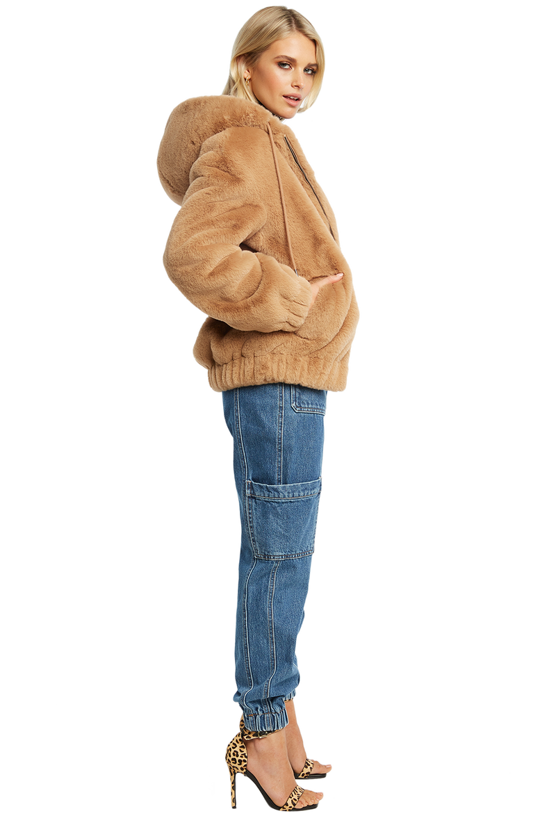 Bardot fur jacket store